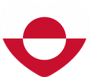 The Flag of Greenland Heart