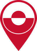 The Flag of Greenland Map Pin