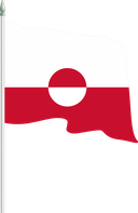 The Flag of Greenland Pole Flag II