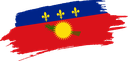 The Flag of Guadeloupe Brushed