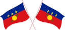 The Flag of Guadeloupe Crossed Flags