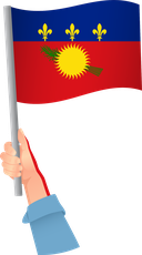 The Flag of Guadeloupe Handheld