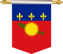 The Flag of Guadeloupe Hanging Banner III