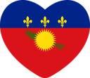 The Flag of Guadeloupe Heart