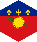 The Flag of Guadeloupe Hexagon II