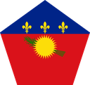 The Flag of Guadeloupe Pentagon