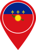 The Flag of Guadeloupe Map Pin