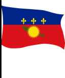The Flag of Guadeloupe Pole Flag III