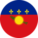 The Flag of Guadeloupe Round