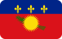 The Flag of Guadeloupe Rounded Rectangle