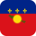 The Flag of Guadeloupe Rounded Square