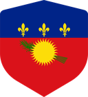 The Flag of Guadeloupe Shielded I