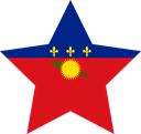 The Flag of Guadeloupe Star