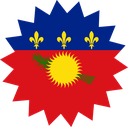 The Flag of Guadeloupe Star Burst