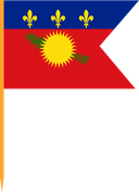 The Flag of Guadeloupe V Cut