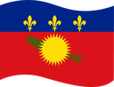 The Flag of Guadeloupe Wavy I