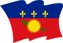 The Flag of Guadeloupe Wavy II