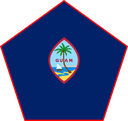 The Flag of Guam Pentagon