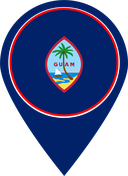 The Flag of Guam Map Pin