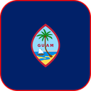 The Flag of Guam Rounded Square