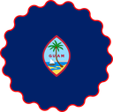The Flag of Guam Scallop Circle