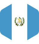The Flag of Guatemala Rounded Hexagon