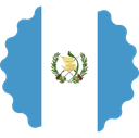 The Flag of Guatemala Scallop Circle