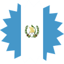 The Flag of Guatemala Star Burst