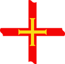The Flag of Guernsey Scallop Circle