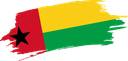 The Flag of Guinea-Bissau Brushed