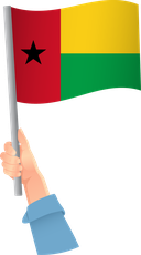 The Flag of Guinea-Bissau Handheld