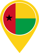 The Flag of Guinea-Bissau Map Pin
