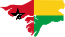 The Flag of Guinea-Bissau Map