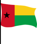 The Flag of Guinea-Bissau Pole Flag III