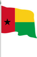 The Flag of Guinea-Bissau Pole Flag II