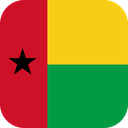 The Flag of Guinea-Bissau Rounded Square
