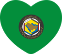 The Flag of Gulf Cooperation Council Heart