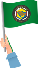 The Flag of Gulf Cooperation Council Handheld