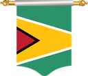 The Flag of Guyana Hanging Banner I