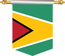 The Flag of Guyana Hanging Banner III