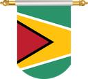 The Flag of Guyana Hanging Banner II