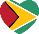 The Flag of Guyana Heart