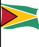 The Flag of Guyana Pole Flag III