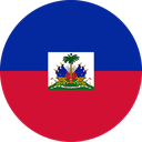 The Flag of Haiti Round