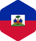 The Flag of Haiti Rounded Hexagon