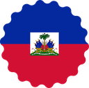 The Flag of Haiti Scallop Circle