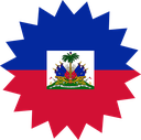 The Flag of Haiti Star Burst