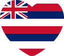 The Flag of Hawaii Heart