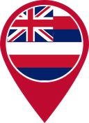 The Flag of Hawaii Map Pin