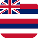 The Flag of Hawaii Rounded Square